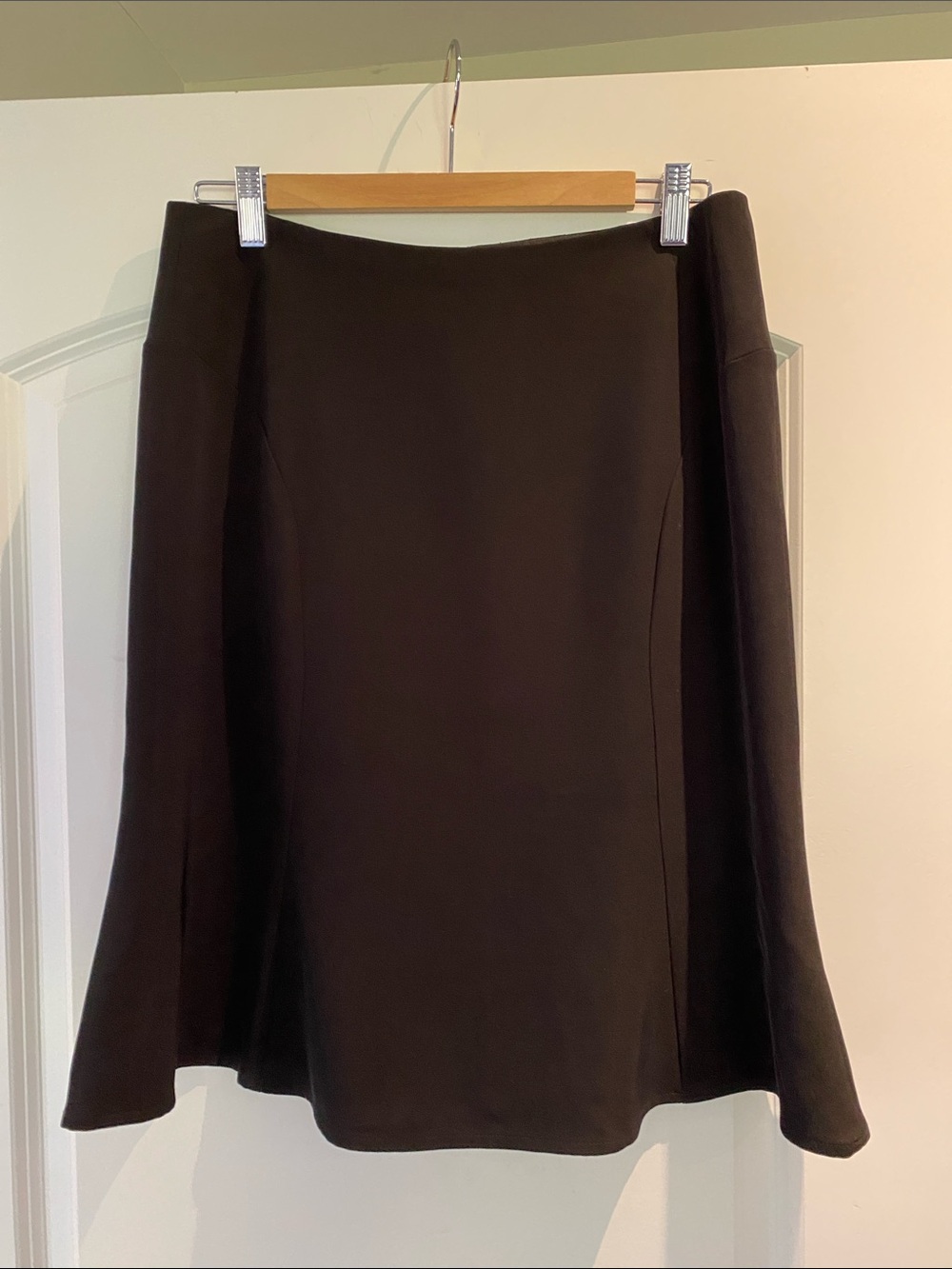 Calvin Klein Black A-Line Flared Skirt